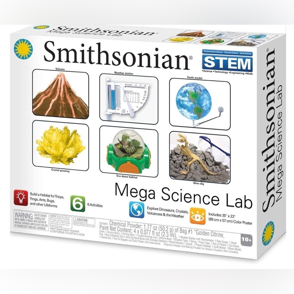 Smithsonian Mega Science Lab Kit STEM Activities Ages 12+ Brand New In Box